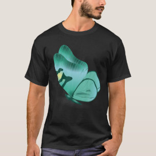 Camiseta Dibujo de mariposa multicolor suave