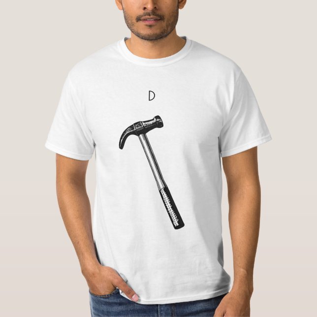 Camiseta Dibujo de martillo, ilustracion de herramientas vi (Anverso)