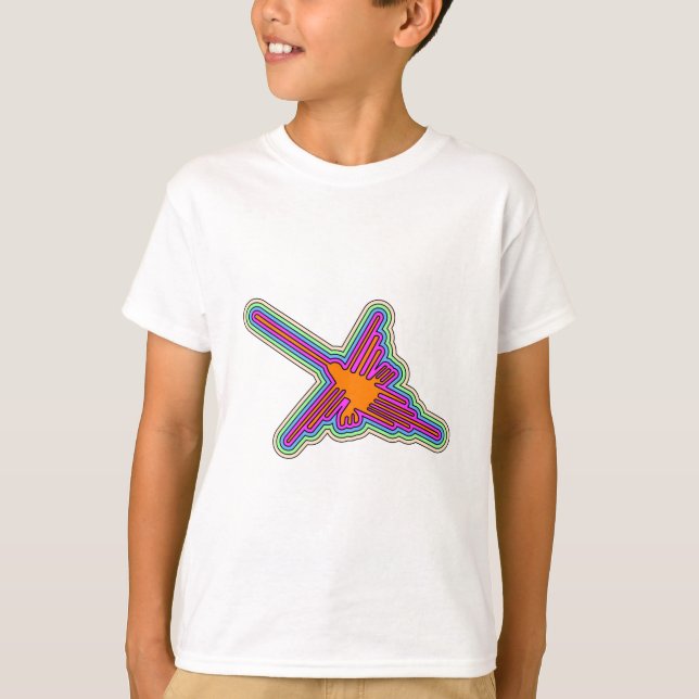 Camiseta Dibujo de Nazca Hummingbird Perú (Anverso)
