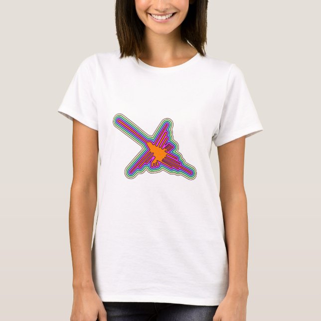 Camiseta Dibujo de Nazca Hummingbird Perú (Anverso)
