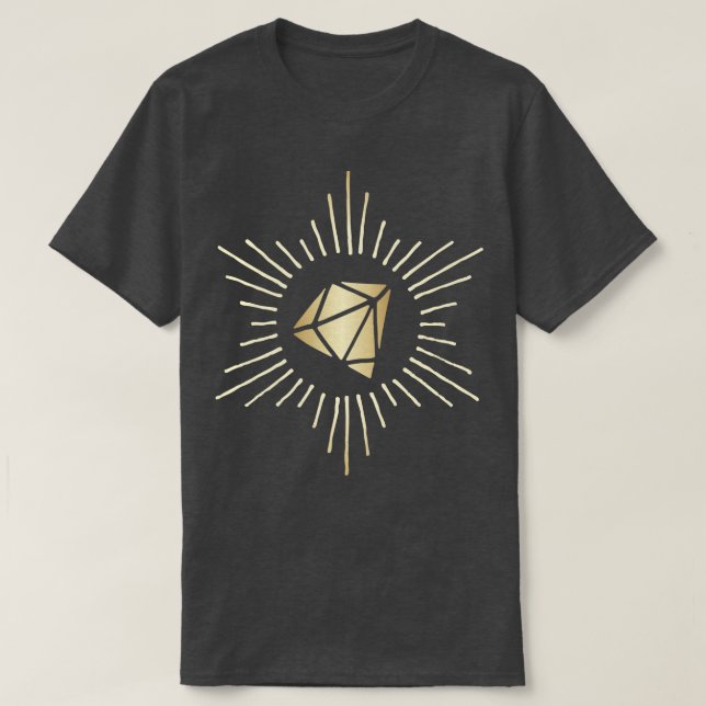 Camiseta Dibujo de oro de diamantes (Diseño del anverso)