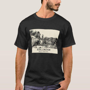 Camiseta Dibujo de paisaje urbano vintage de Burlington Car