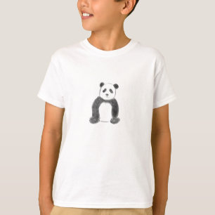 Camiseta Dibujo de panda blanco y negro lindo