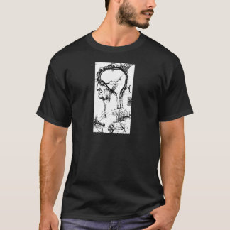 Camiseta Dibujo de partes del cerebro humano