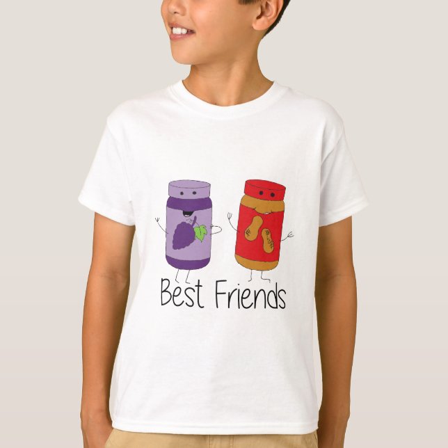 Camiseta Dibujo de PB y J Best Friends Pb y J BFF (Anverso)