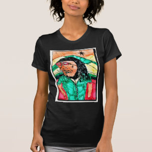 Camiseta Dibujo de Perfil de Dread
