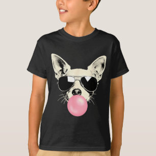Camiseta Dibujo de perro Chihuahua divertido con gafas de s