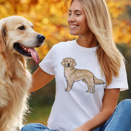 Camiseta Dibujo de perro de dibujos animados curados amaril