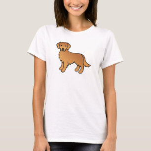 Camiseta Dibujo de perro de dibujos animados de Red Golden
