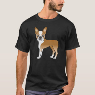 Camiseta Dibujo de perro de dibujos animados lindo Boston T