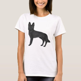 Camiseta Dibujo de perro de dibujos animados lindo pastor a