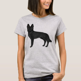 Camiseta Dibujo de perro de pastor negro alemán