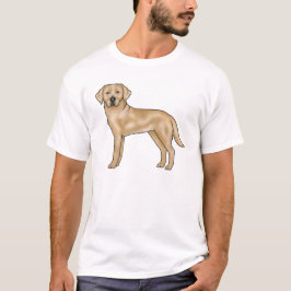 Camiseta Dibujo de perro labrador retriever amarillo de dib