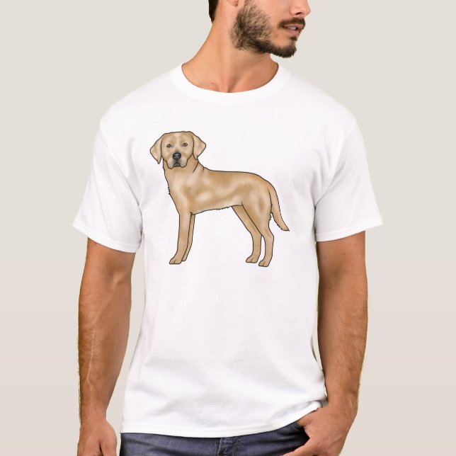 Camiseta Dibujo de perro labrador retriever amarillo de dib (Anverso)