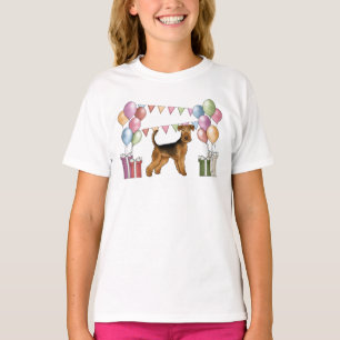 Camiseta Dibujo de perro Terrier de Airedale Colorido Cumpl