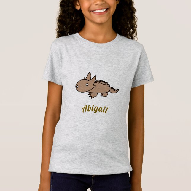 Camiseta Dibujo de Personalizado Cute Tan Thorne Lizard (Anverso)
