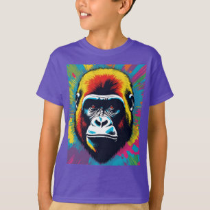 Camiseta Dibujo de Personalizado de arte pop de Gorila