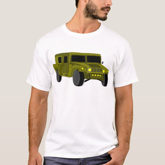 Camiseta Dibujo de Personalizado de camiones del ejército (Anverso)