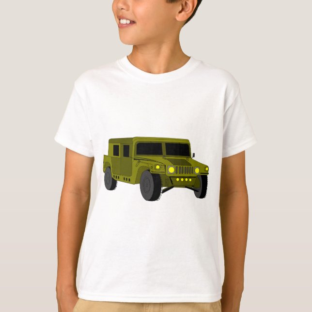 Camiseta Dibujo de Personalizado de camiones del ejército (Anverso)