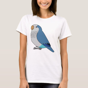 Camiseta Dibujo de personalizado de loro de cuáquer azul f