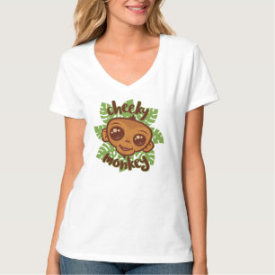 Camiseta Dibujo de Personalizado de mono malhumorado