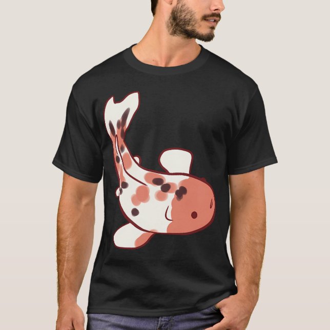 Camiseta dibujo de pez koi (Anverso)