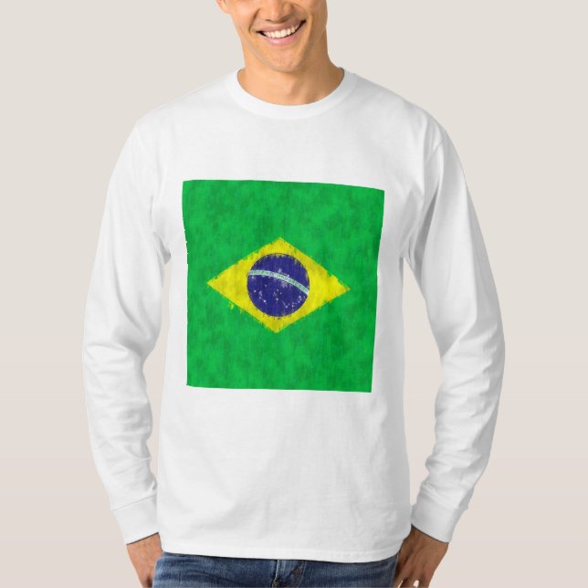 Camiseta Dibujo de pintura al petróleo de Brasil (Anverso)