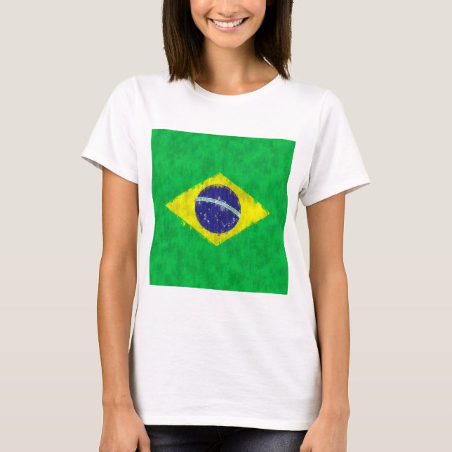 Camiseta Dibujo de pintura al petróleo de Brasil (Anverso)