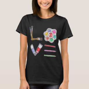 Camiseta Dibujo de pintura de pintores de artistas divertid