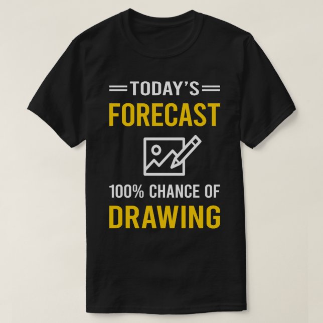 Camiseta Dibujo de previsión de hoy (Diseño del anverso)