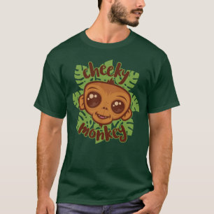 Camiseta Dibujo de primate de dibujos animados mono travies