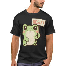 Dibujo de protesta de rana linda Resiste