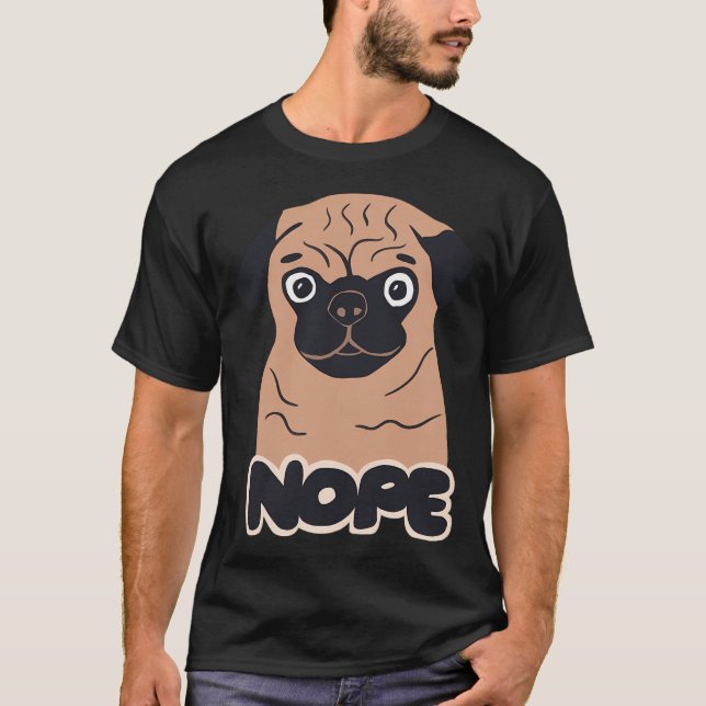 Camiseta Dibujo de pug no (Anverso)