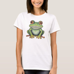 Camiseta Dibujo de rana con lápices de colores