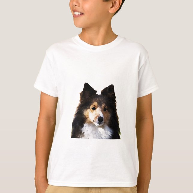 Camiseta Dibujo de Sheltie Dog (Anverso)