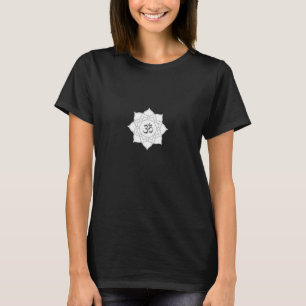 Camiseta Dibujo de símbolos Om de flor de Lotus