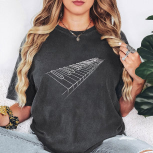 Camiseta Dibujo de Teclado de Piano