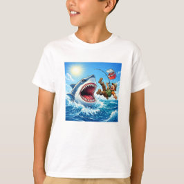 Camiseta Dibujo de Tiburón Pescador