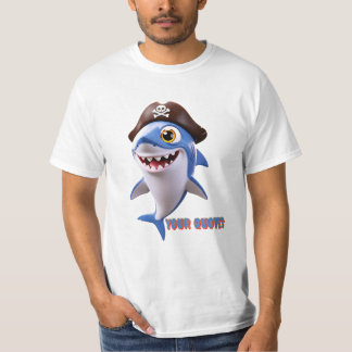 Camiseta Dibujo de tiburón pirata lindo para niños en 3D