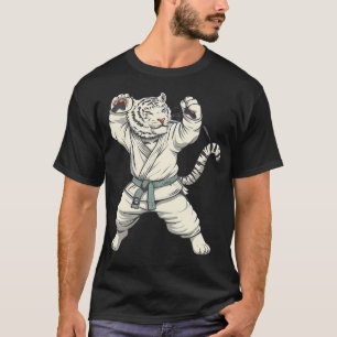 Camiseta Dibujo de Tigre de Judo Mma Jiu-Jitsu Taekwondo