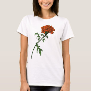 Camiseta Dibujo de tinta de flor marino francés