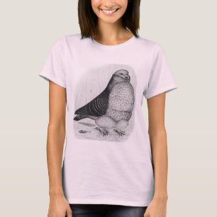 Camiseta Dibujo de tinta de pichón de búho chino