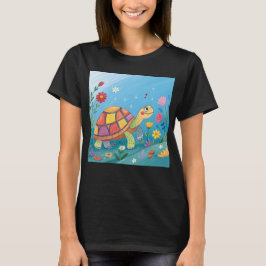 Camiseta Dibujo de tortuga bebé