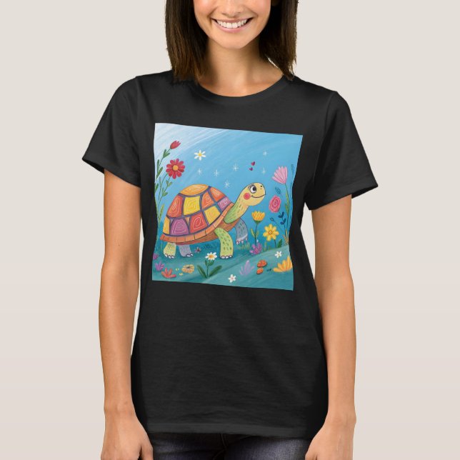 Camiseta Dibujo de tortuga bebé (Anverso)