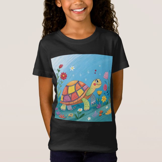 Camiseta Dibujo de tortuga bebé (Anverso)