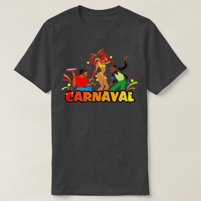 Camiseta Dibujo de un Cidade: grasa del carnaval brasileño (Diseño del anverso)