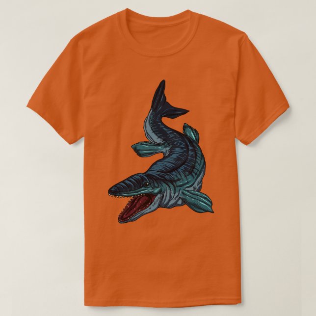 Camiseta Dibujo de un Mosasauro (Diseño del anverso)