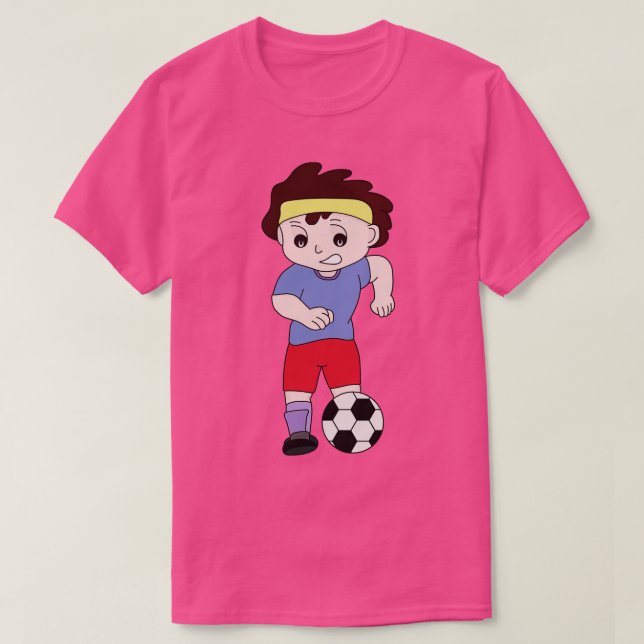 Camiseta Dibujo de un niño jugando (Diseño del anverso)