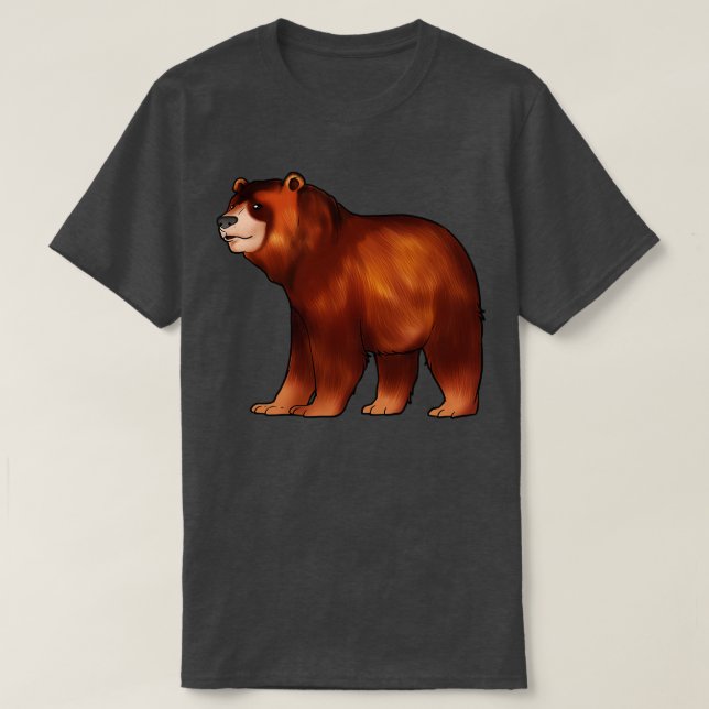 Camiseta Dibujo de un oso pardo (Diseño del anverso)
