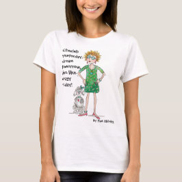 Camiseta Dibujo de una joven asegurada con un consejo amist